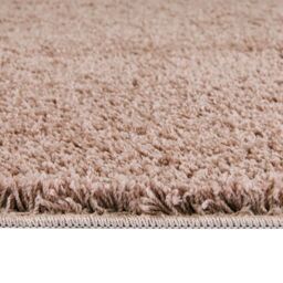THE RUGS Washable Non Slip Shaggy Rug Soft Stain Resistant Plain in Dusty Pink - Size: 60 cm x 100 cm - thumbnail 5