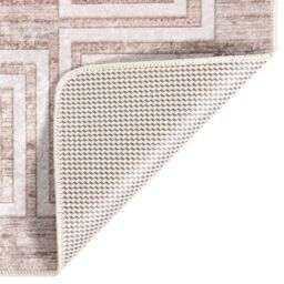 Berkfield Home Rug Washable 80x300 cm Beige Anti Slip - Size: 100 cm diameter - thumbnail 2