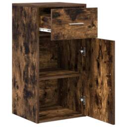 Berkfield Home Smoked Oak Storage Cabinet Smoked oak in Brown - thumbnail 5