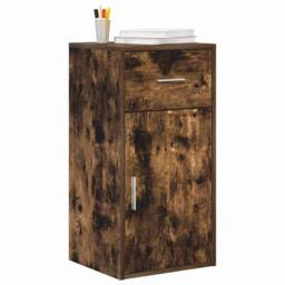 Berkfield Home Smoked Oak Storage Cabinet Smoked oak in Brown - thumbnail 3