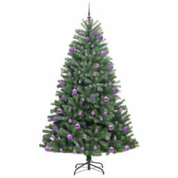 Berkfield Home Artificial Hinged Christmas Tree Green 300 cm PVC & Metal - thumbnail 4