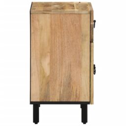 Berkfield Home Bedside Cabinet 50x33x60 cm Solid Wood Mango in Brown - Size: 50 x 33 x 60 cm - thumbnail 6