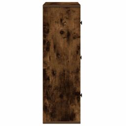 Berkfield Home Bookcase Smoked Oak 60x24x76.5 cm Engineered Wood in Brown - thumbnail 6