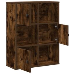 Berkfield Home Bookcase Smoked Oak 60x24x76.5 cm Engineered Wood in Brown - thumbnail 4