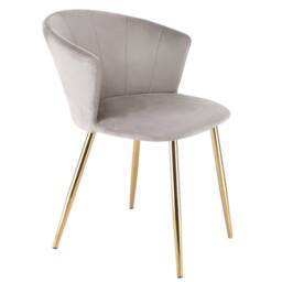 Genesis Ella Velvet Accent Chair Curved Back Upholstered Modern Chair in Taupe - Size: 1 Seater - thumbnail 7