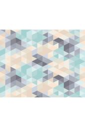 Origin Murals Iso Triangles Wall Mural in Duck Egg Blue - Size: W350 cm x H280 cm - thumbnail 2