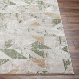 Livabliss San Francisco-Abstract Green Tan Taupe Ivory Modern Marble Living Dining Rug - Size: 120 cm x 170 cm - thumbnail 5