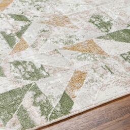 Livabliss San Francisco-Abstract Green Tan Taupe Ivory Modern Marble Living Dining Rug - Size: 120 cm x 170 cm - thumbnail 7