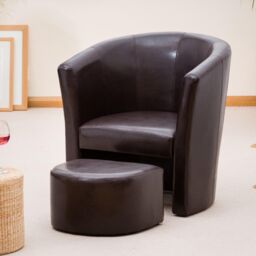 Artemis Home Halewood Tub Chair in Brown - thumbnail 1