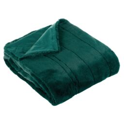Paoletti Empress Faux Fur Throw in Emerald - Size: 130 cm x 180 cm - thumbnail 3