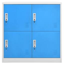 Berkfield Home Locker Cabinets 5 pcs Light Grey & Blue 90x45x92.5 cm Steel