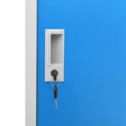 Berkfield Home Locker Cabinets 5 pcs Light Grey & Blue 90x45x92.5 cm Steel - thumbnail 7
