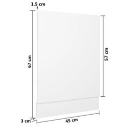 Berkfield Home Dishwasher Panel White 45x3x67 cm Engineered Wood - Size: 45 x 3 x 67 cm - thumbnail 6