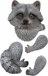 Marco Paul Raccoon Tree Peeker Resin Garden Ornament in Grey - thumbnail 5