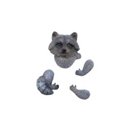 Marco Paul Raccoon Tree Peeker Resin Ornaments in Grey - thumbnail 3