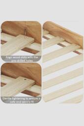 HD Designs Corona King Size Bed High Foot End Bedroom Furniture in Natural - thumbnail 5