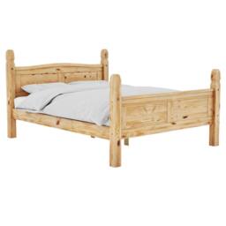 HD Designs Corona King Size Bed High Foot End Bedroom Furniture in Natural - thumbnail 7