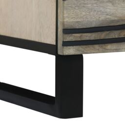 Berkfield Home Bedside Tables 2 pcs White & black 40 x 33 x 46 cm - thumbnail 9