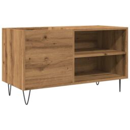 Berkfield Home Record Cabinet Artisan Oak 84.5x38x48 cm Engineered Wood in Brown - thumbnail 2
