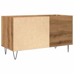 Berkfield Home Record Cabinet Artisan Oak 84.5x38x48 cm Engineered Wood in Brown - thumbnail 6