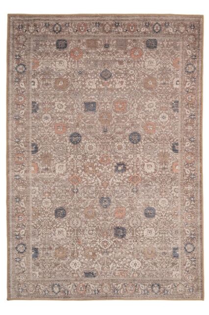 Kukoon Beige Floral Washable & Non Slip Distressed Living Room Area Rug - Size: 240 cm x 330 cm - image 1