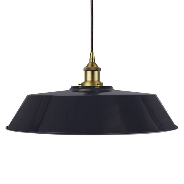 SE Home Navy Blue Large Chancery Pendant Light - Matt Antique Brass - image 1