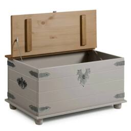 NESTLUNE Blanket Box Storage Toy Chest Grey Painted Solid - Size: 100 cm x 15 cm - thumbnail 3