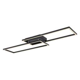 Netlighting Tatjana Semi Flush Ceiling Light Matt Black 2x LED 3000 6500K - thumbnail 1