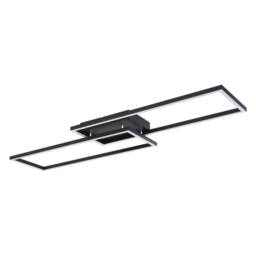 Netlighting Tatjana Semi Flush Ceiling Light Matt Black 2x LED 3000 6500K - thumbnail 2