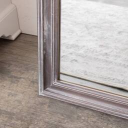 Melody Maison Large Arched Washed Wooden Framed Leaner Mirror - 78cm X 158cm in Brown - Size: 78 cm X 158 cm - thumbnail 4