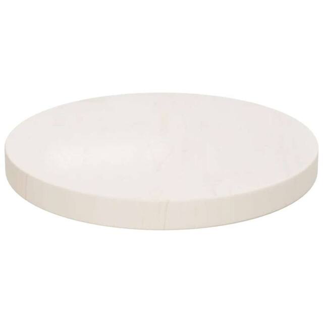 Berkfield Home Table Top Round White Ø40x3 cm Solid Wood Pine - Size: 40x3 cm - image 1