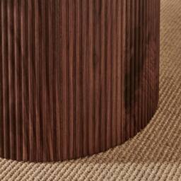FurnitureboxUK Penrose Round Walnut & Cream Marble Effect Coffee Table - thumbnail 7