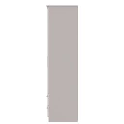 Ready Assembled 2 U Windsor Tall Triple Mirror + Drawer Wardrobe (Ready Assembled) in Taupe - thumbnail 2