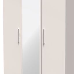 Ready Assembled 2 U Windsor Tall Triple Mirror + Drawer Wardrobe (Ready Assembled) in Taupe - thumbnail 4