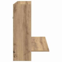 Berkfield Home Stunning Wall-Mounted Desk Artisan Oak 105x48x75 cm Engineered Wood in Brown - Size: 105 x 48 x 75 cm - thumbnail 6