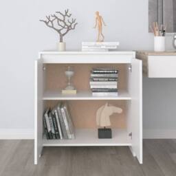 Berkfield Home Sideboard White 70x41x75 cm Engineered Wood - Size: 70 x 41 x 75 cm - thumbnail 3