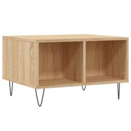 Berkfield Home Coffee Table Sonoma Oak 60x50x36.5 cm Engineered Wood in Brown - thumbnail 6