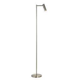 Netlighting Dedicated LED Reader Task Floor Lamp Satin Nickel in Grey - thumbnail 1