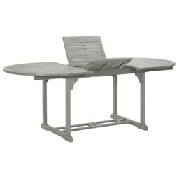 Berkfield Home Garden Table Grey 200x100x75 cm Solid Acacia Wood - Size: 200 x 100 x 75 cm - thumbnail 1