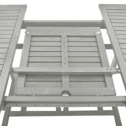 Berkfield Home Garden Table Grey 200x100x75 cm Solid Acacia Wood - Size: 200 x 100 x 75 cm - thumbnail 6