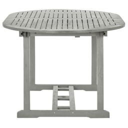 Berkfield Home Garden Table Grey 200x100x75 cm Solid Acacia Wood - Size: 200 x 100 x 75 cm - thumbnail 4