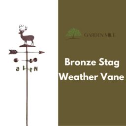 Marco Paul Large Garden Wind Vane - Stag in Bronze - thumbnail 3