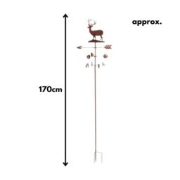 Marco Paul Large Garden Wind Vane - Stag in Bronze - thumbnail 4