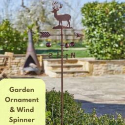 Marco Paul Large Garden Wind Vane - Stag in Bronze - thumbnail 7