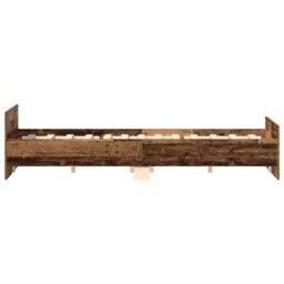 Berkfield Home Bed Frame without Mattress Old Wood 160x200cm Engineered Wood in Brown - Size: 160x200 cm - thumbnail 6