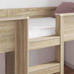 Berkfield Home Bunk Bed for Kids Sonoma Oak 80 x 200 cm Engineered wood in Brown - thumbnail 3