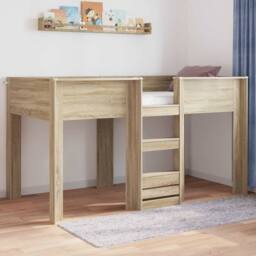 Berkfield Home Bunk Bed for Kids Sonoma Oak 80 x 200 cm Engineered wood in Brown