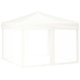 Berkfield Home Folding Party Tent with Sidewalls White 3x3 m - thumbnail 2