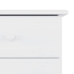 Berkfield Home Beautiful Chest of Drawers ALTA White 112x35x73 cm Solid Wood Pine - Size: 112 x 35 x 73 cm - thumbnail 7