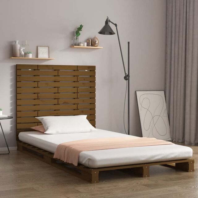 Berkfield Home Wall Headboard Honey Brown 96x3x91.5 cm Solid Wood Pine - image 1